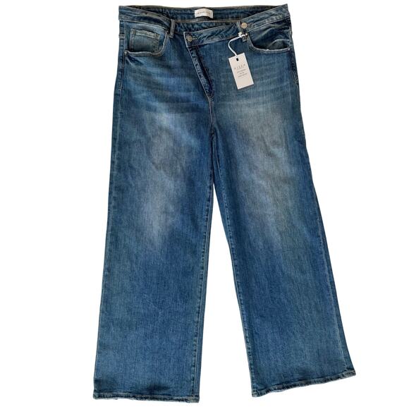 Risen Jeans Cross-Over Wide Leg High-Rise Stretchy Denium 3XL NWT - Picture 1 of 12